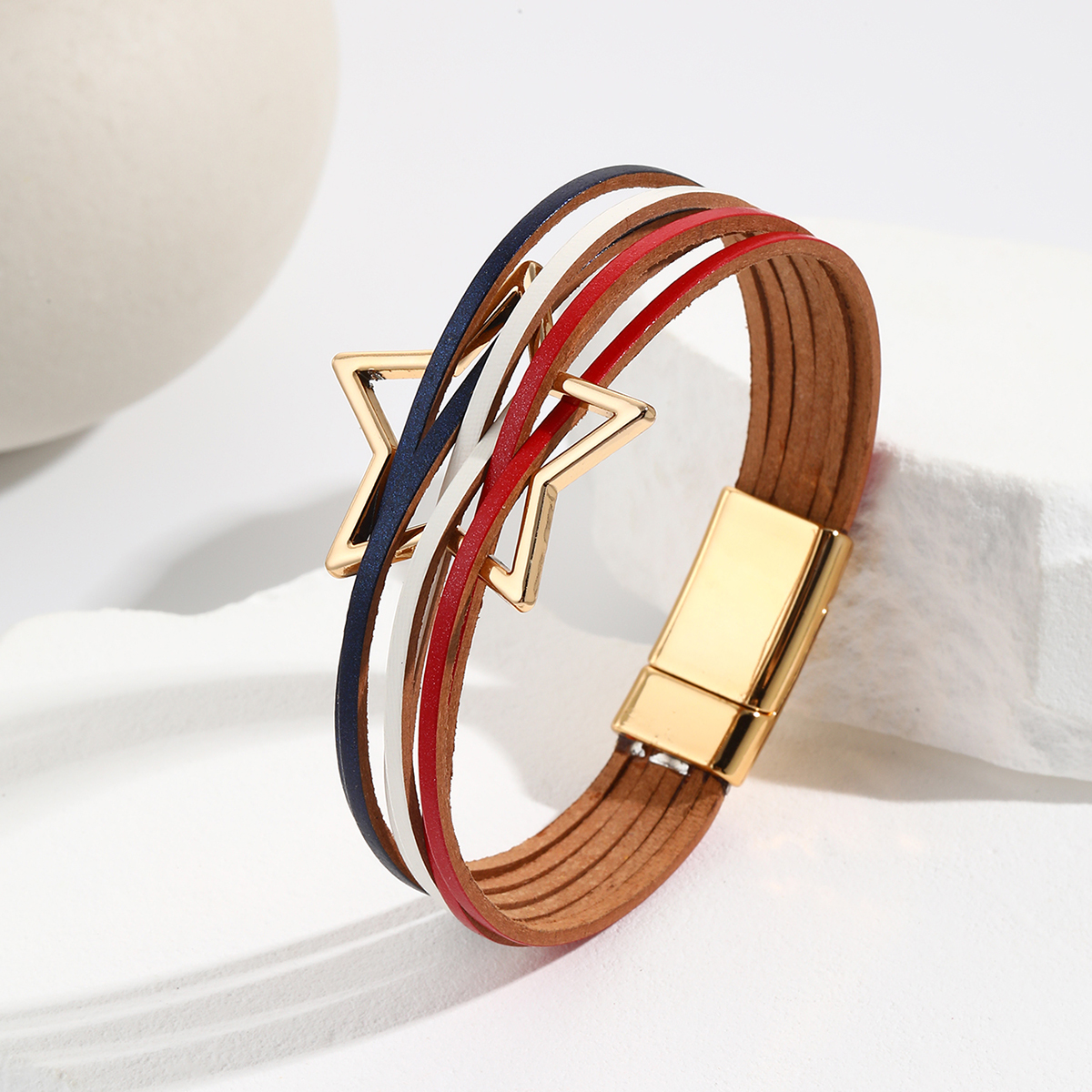 Ethnic Style Classic Style Circle Pu Leather Copper Plating Women's Bangle display picture 7