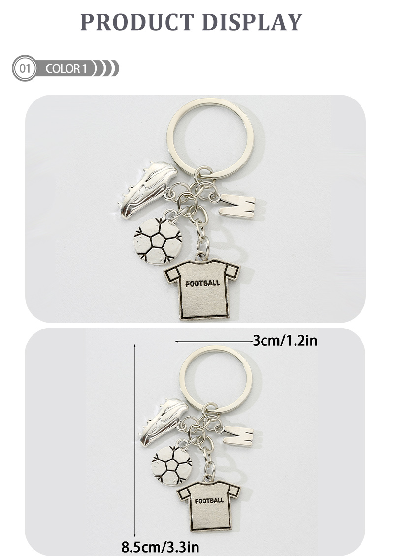 Simple Style Solid Color Alloy Keychain display picture 1