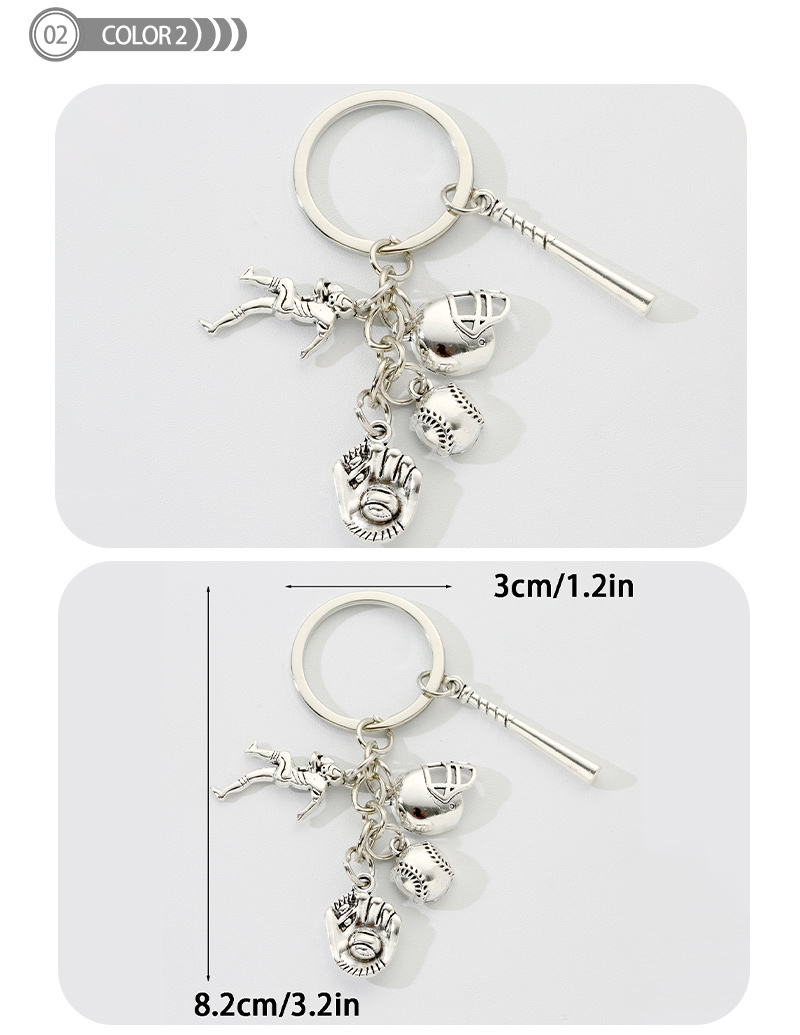 Simple Style Solid Color Alloy Keychain display picture 2