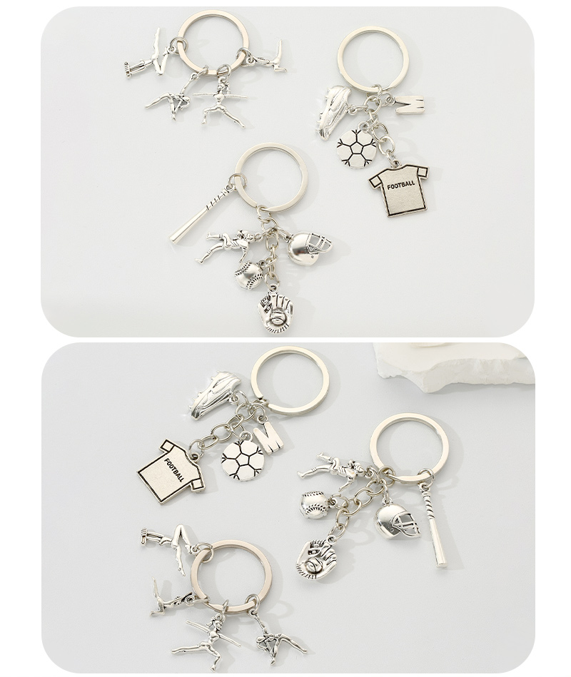 Simple Style Solid Color Alloy Keychain display picture 4