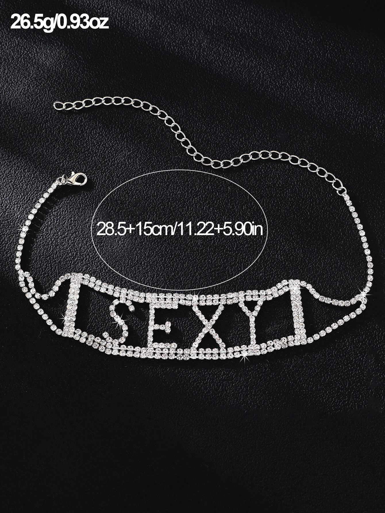 Bijoux En Gros Style Simple Brillant Lettre Couleur Unie Strass Strass Incruster Collier display picture 14