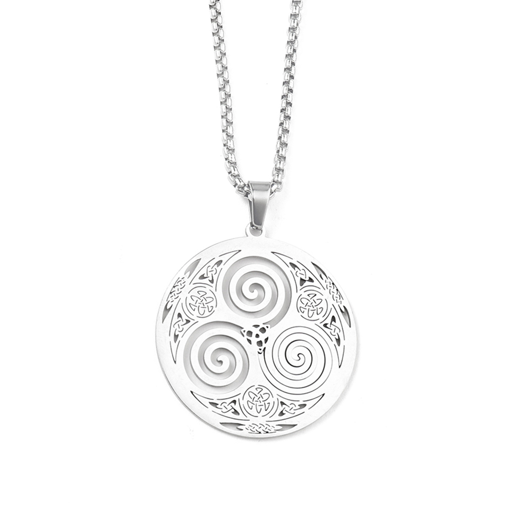 Basic Classic Style Commute Geometric Round Spiral 201 Stainless Steel Unisex Pendant Necklace display picture 6