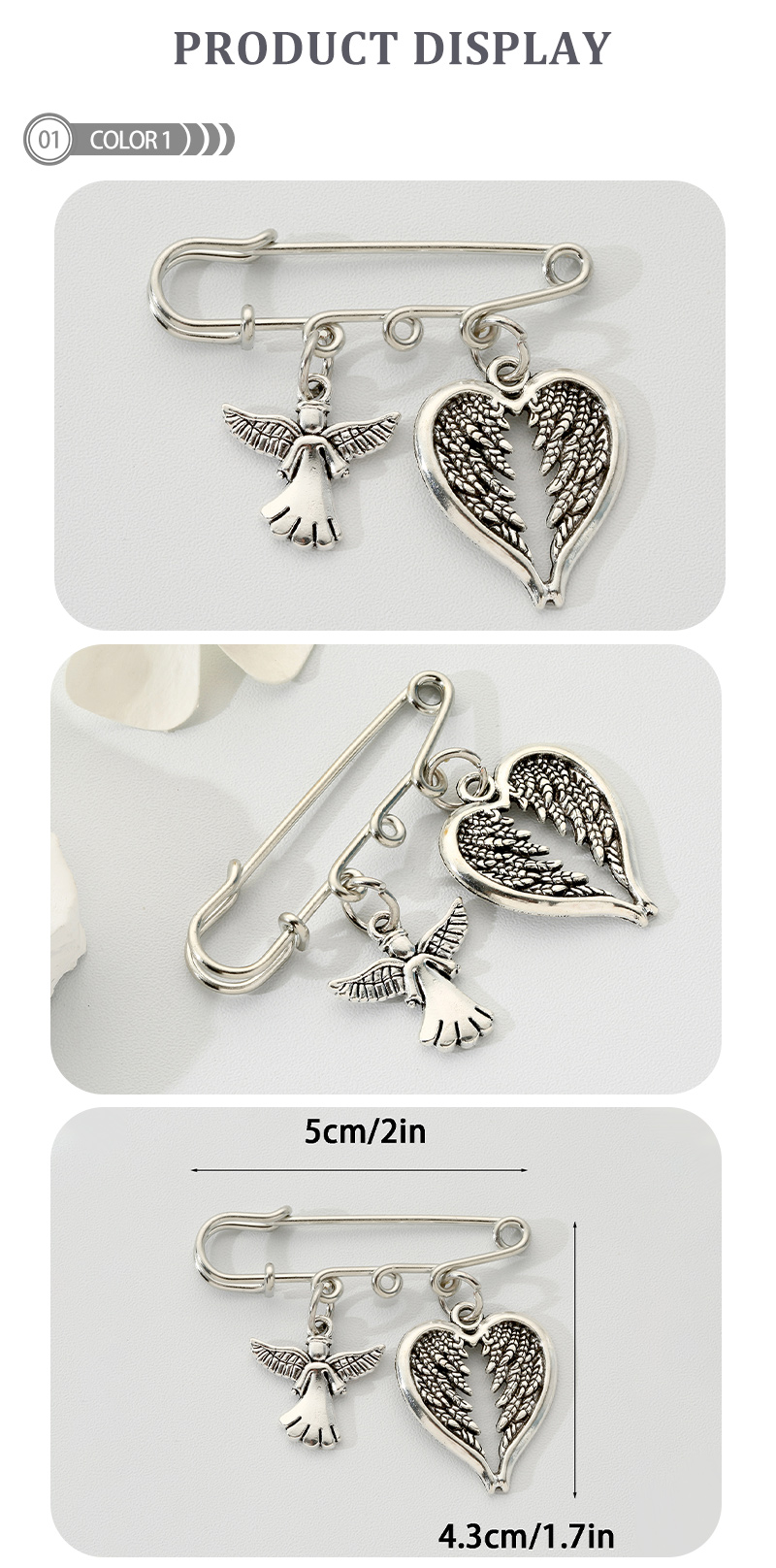 Simple Style Wings Alloy Plating Men's Brooches display picture 1