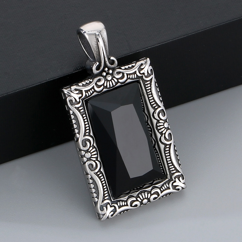 1 Piece 304 Stainless Steel Glass Square Pendant Chain display picture 10
