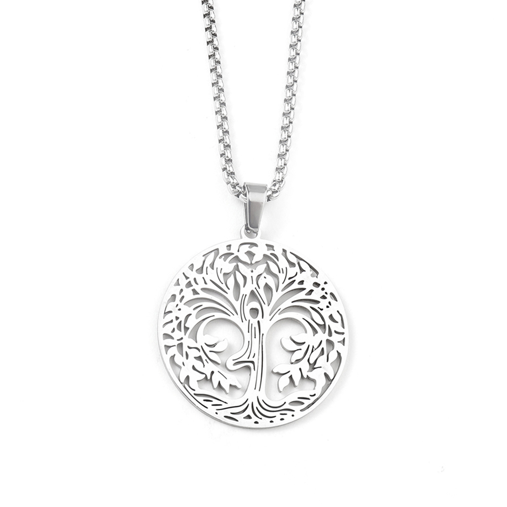 Basic Simple Style Commute Life Tree 201 Stainless Steel Unisex Pendant Necklace display picture 6