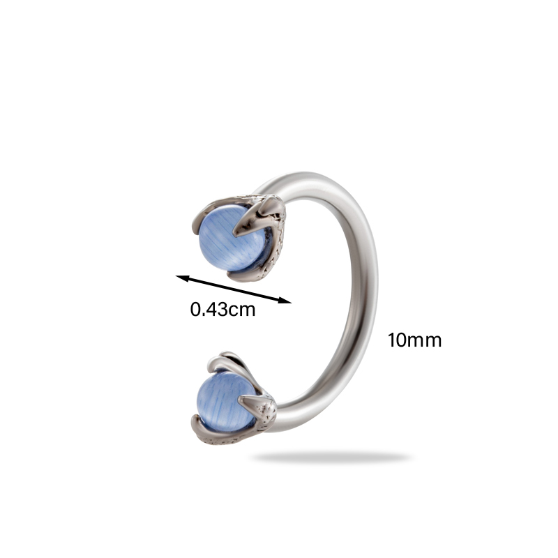 1 Piece Ear Cartilage Rings & Studs Simple Style Classic Style C Shape 316 Stainless Steel  Inlay Rhinestones display picture 2