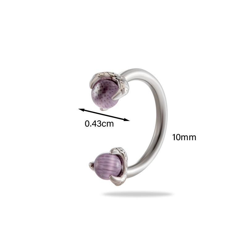 1 Piece Ear Cartilage Rings & Studs Simple Style Classic Style C Shape 316 Stainless Steel  Inlay Rhinestones display picture 7