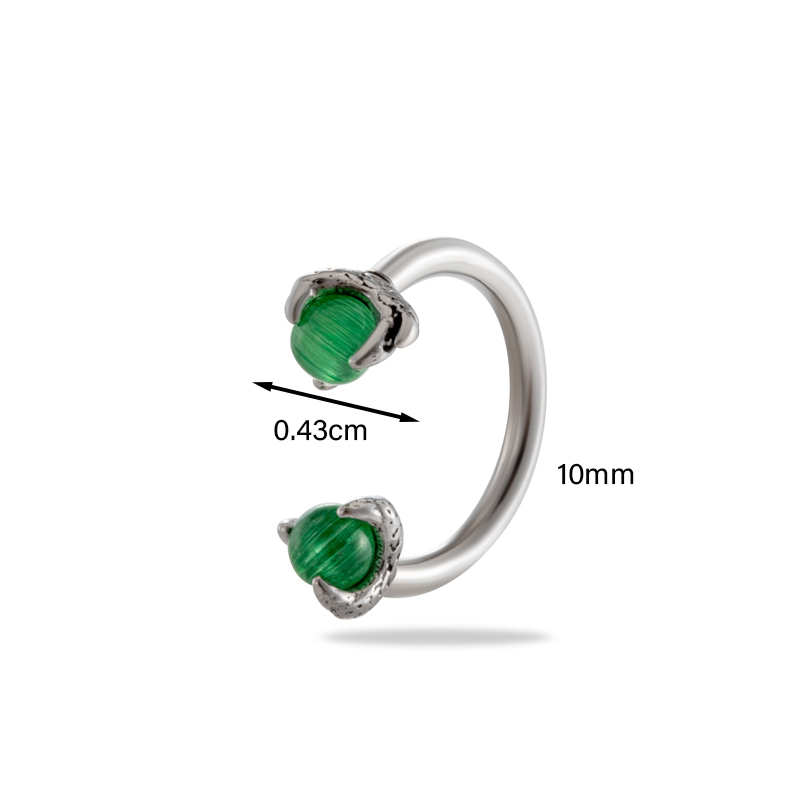 1 Piece Ear Cartilage Rings & Studs Simple Style Classic Style C Shape 316 Stainless Steel  Inlay Rhinestones display picture 10