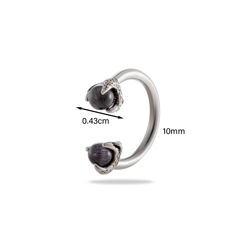 1 Piece Ear Cartilage Rings & Studs Simple Style Classic Style C Shape 316 Stainless Steel  Inlay Rhinestones display picture 11