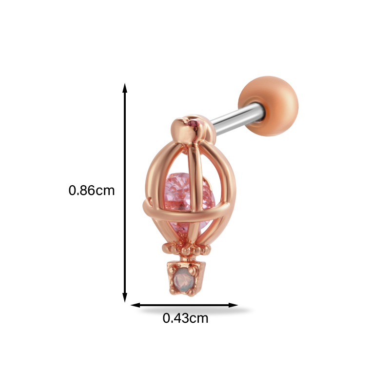 1 Stück Ohrknorpelringe &Stecker Einfacher Stil Klassischer Stil Herzform Schmetterling Kupfer Inlay Zirkon Ohrknorpelringe &Stecker display picture 8