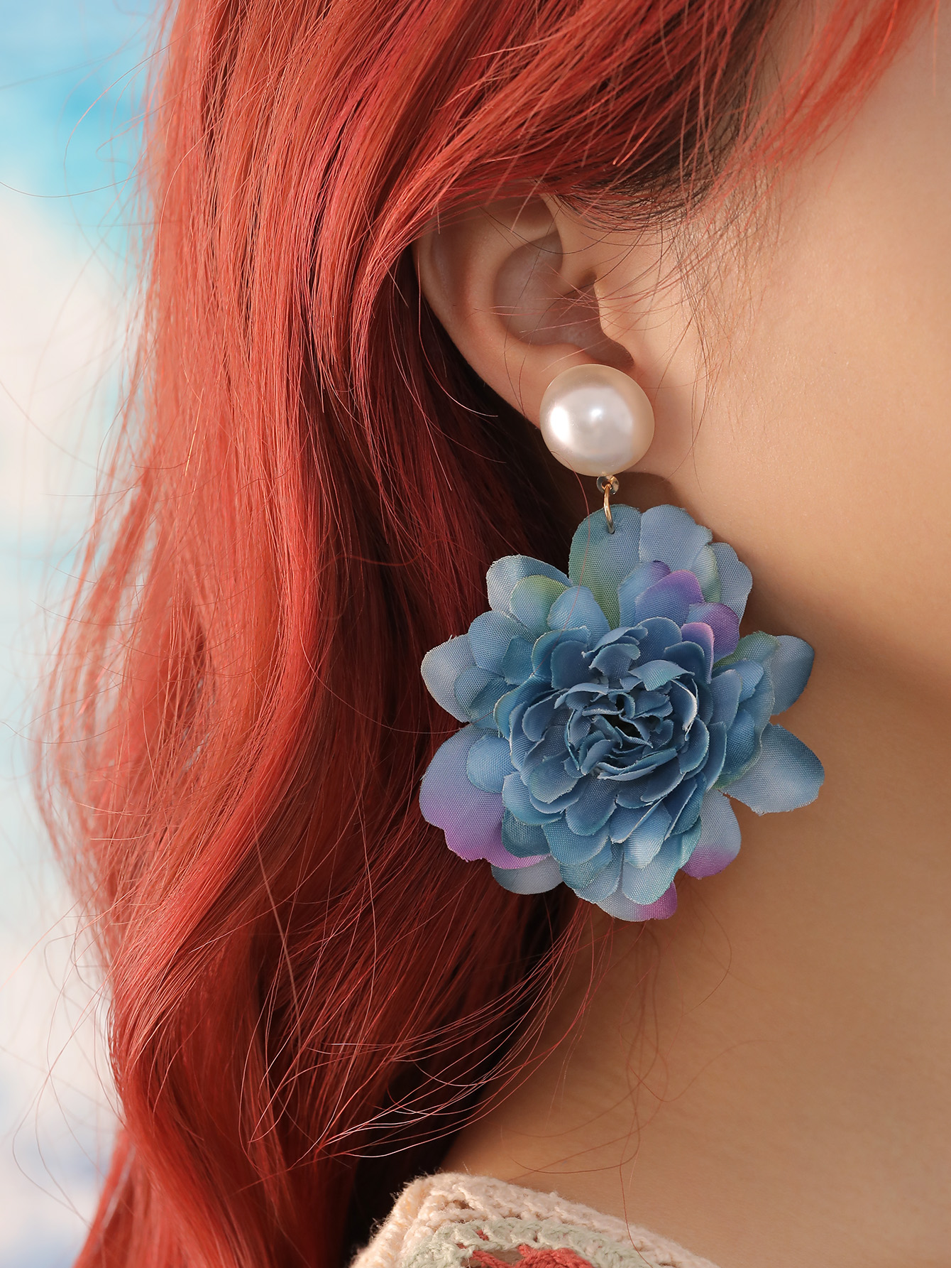 1 Pair Cute Sweet Flower Cloth Drop Earrings display picture 16