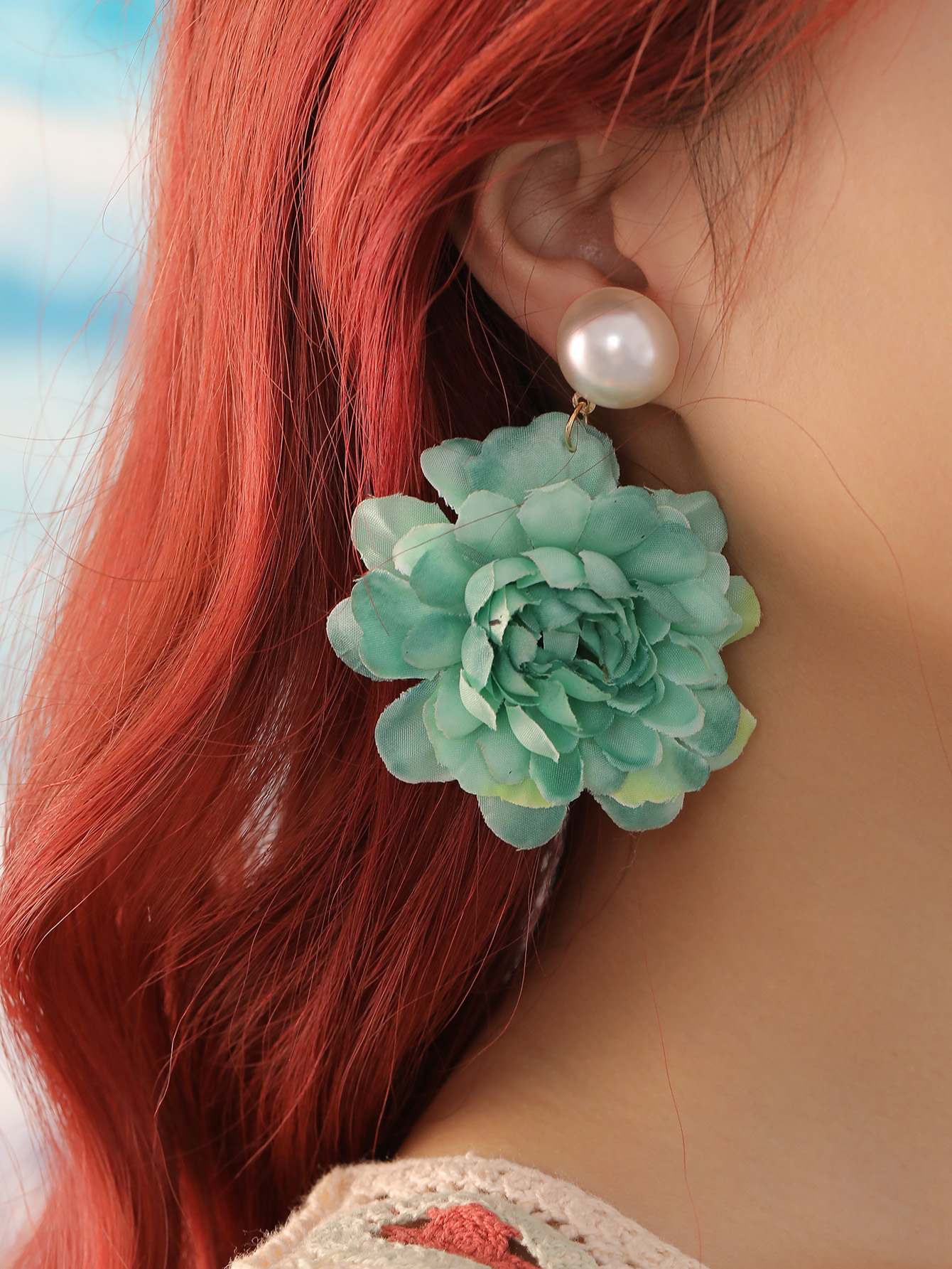 1 Pair Cute Sweet Flower Cloth Drop Earrings display picture 22
