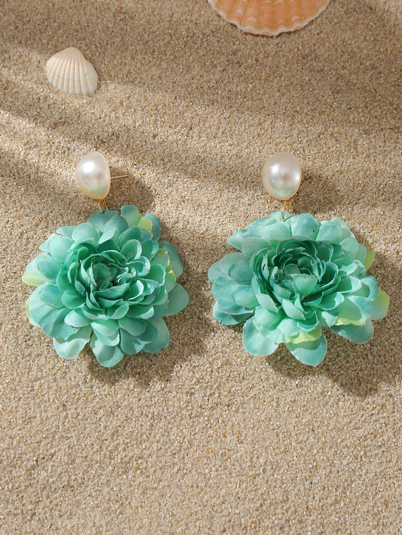 1 Pair Cute Sweet Flower Cloth Drop Earrings display picture 23