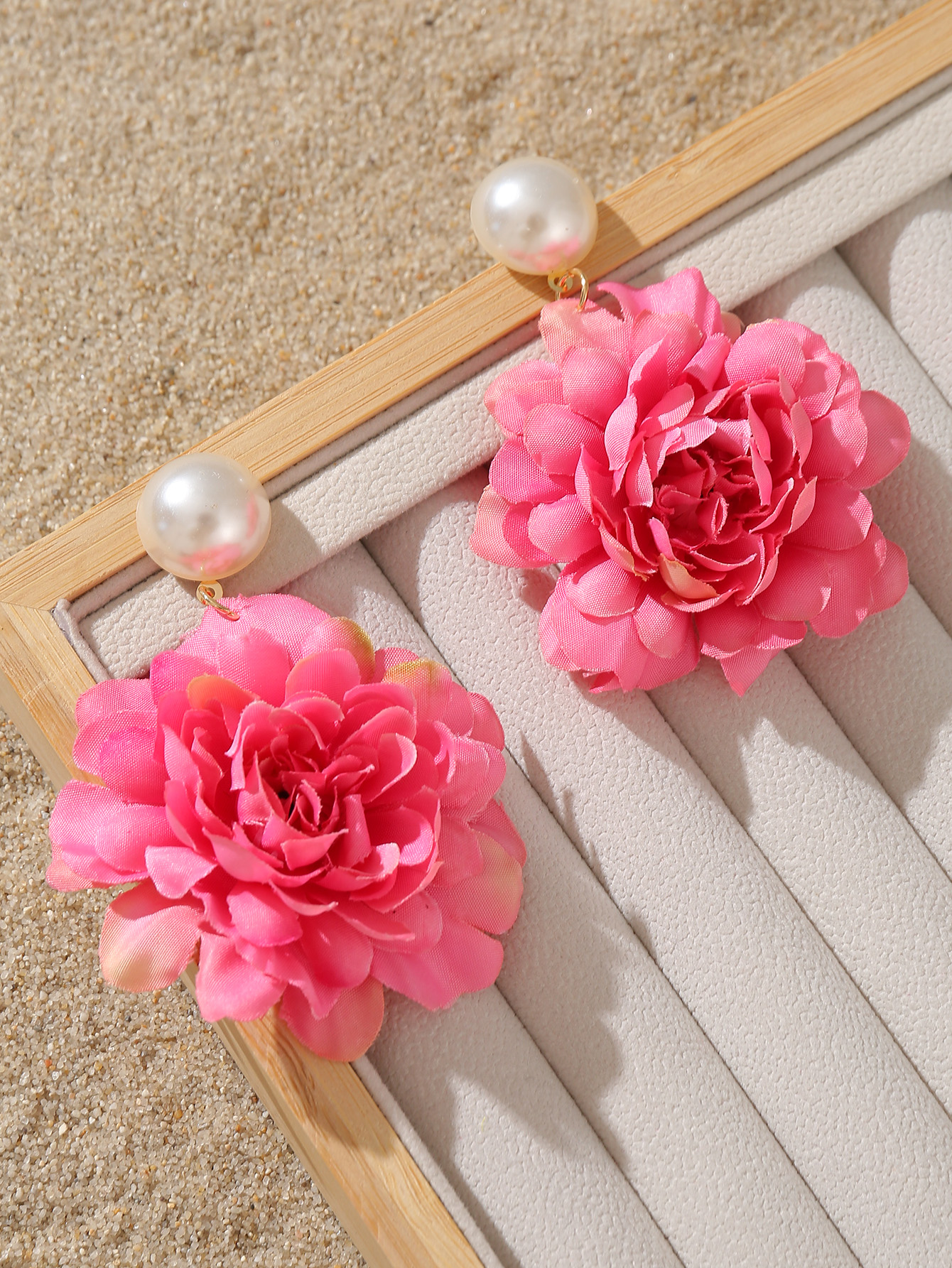 1 Pair Cute Sweet Flower Cloth Drop Earrings display picture 31