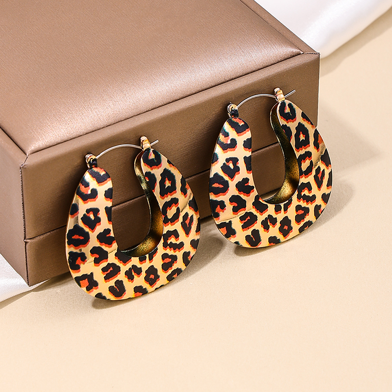 1 Paar Einfacher Stil Klassischer Stil Leopard Legierung Ohrringe display picture 3