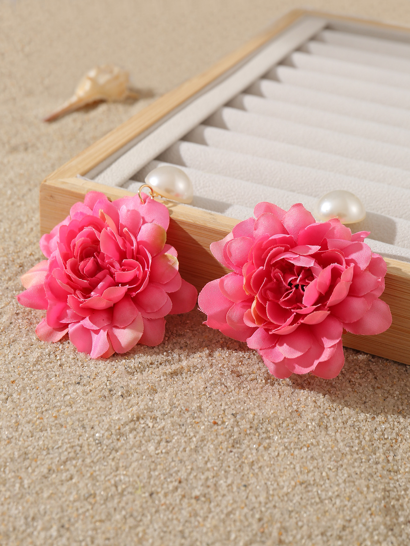 1 Pair Cute Sweet Flower Cloth Drop Earrings display picture 29