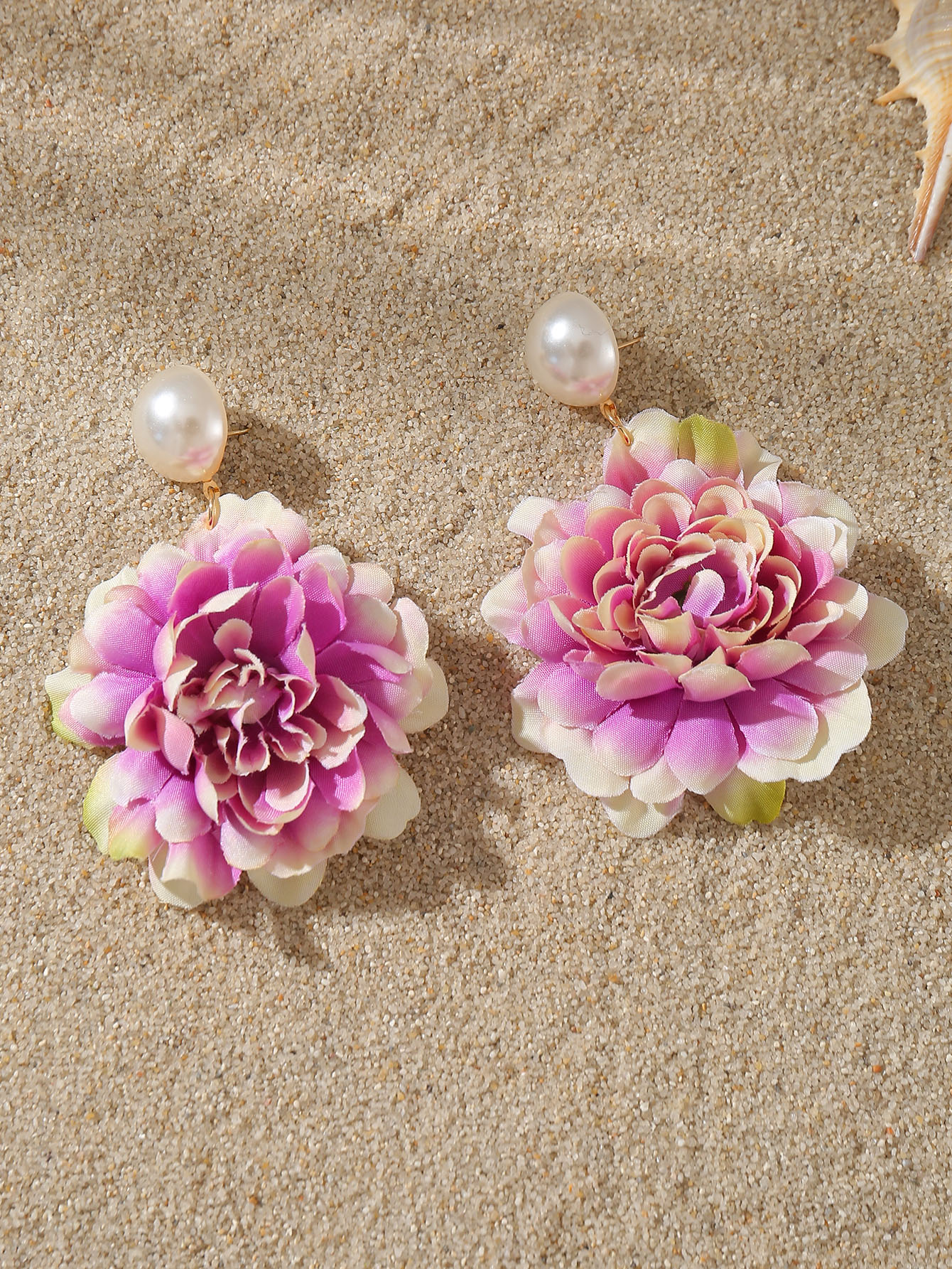 1 Pair Cute Sweet Flower Cloth Drop Earrings display picture 42
