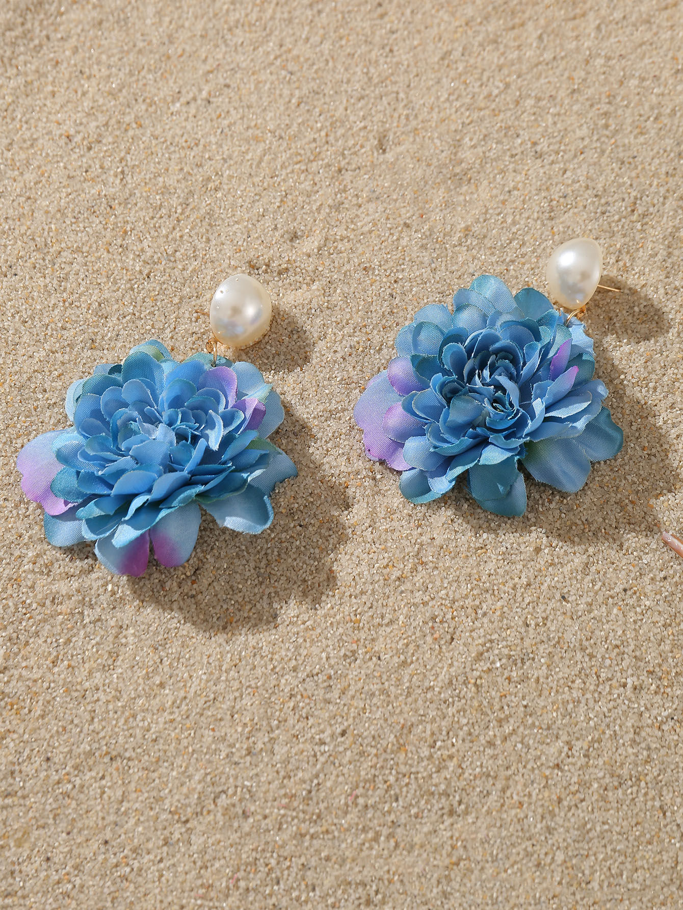 1 Pair Cute Sweet Flower Cloth Drop Earrings display picture 17
