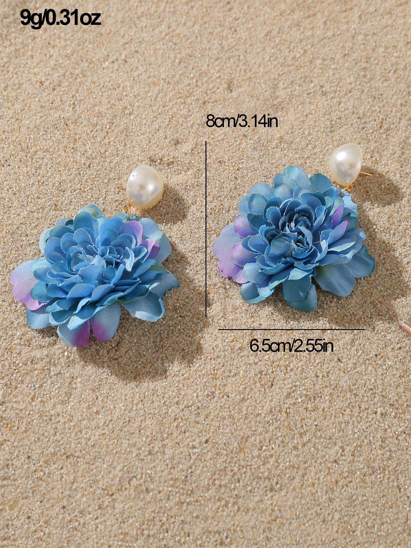1 Pair Cute Sweet Flower Cloth Drop Earrings display picture 20
