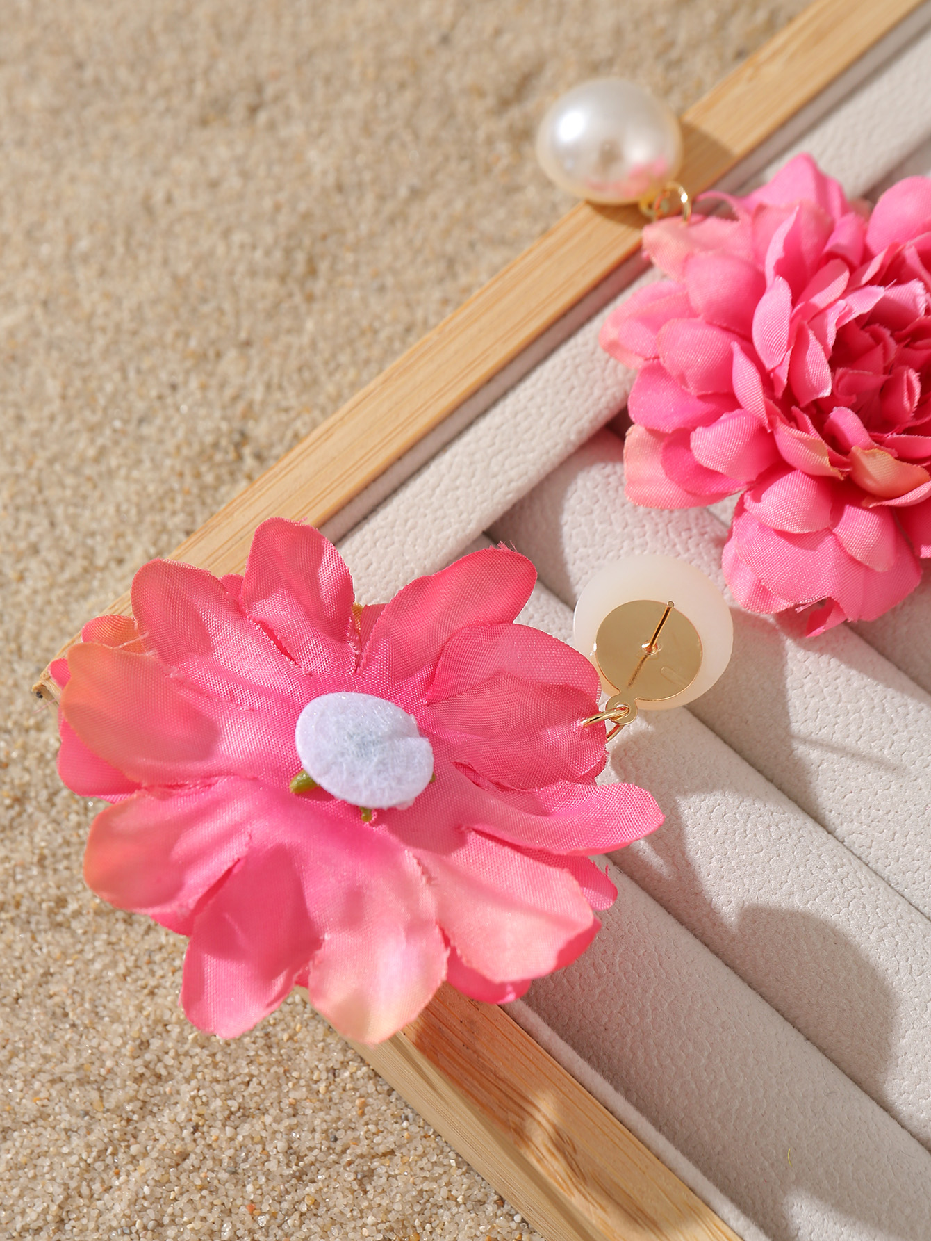 1 Pair Cute Sweet Flower Cloth Drop Earrings display picture 34