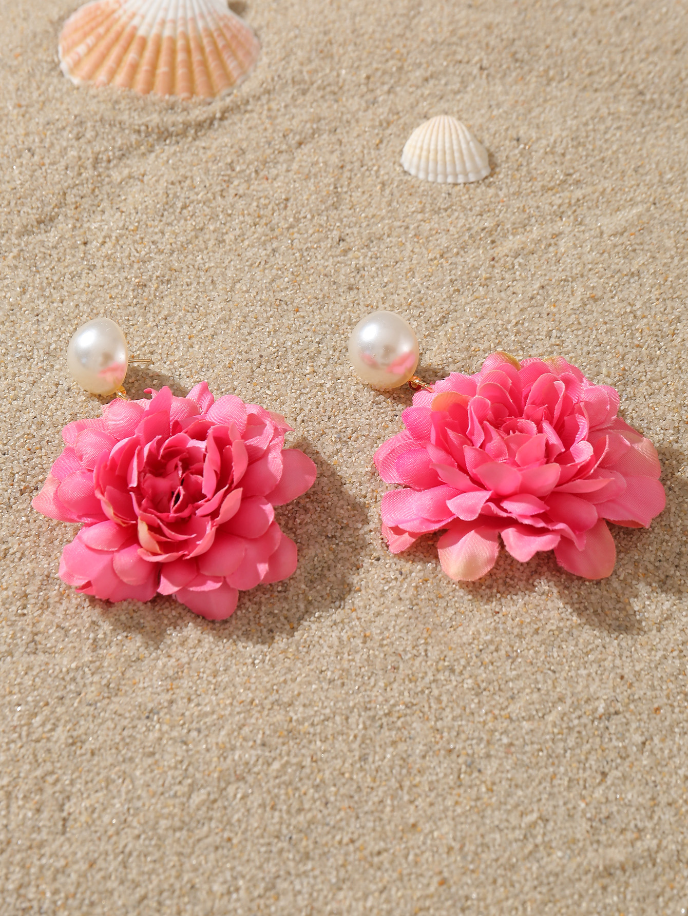 1 Pair Cute Sweet Flower Cloth Drop Earrings display picture 35
