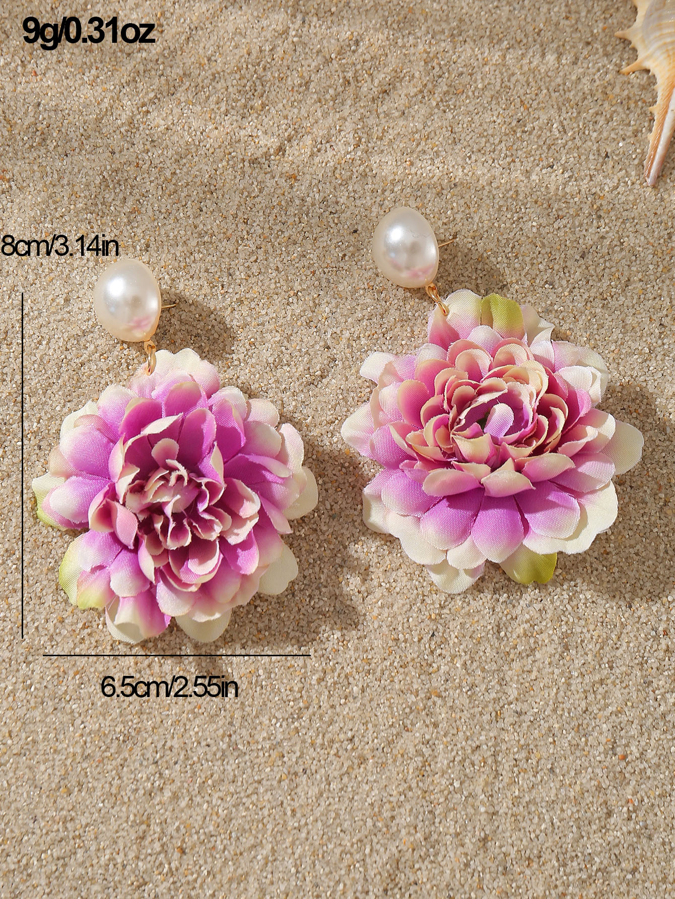 1 Pair Cute Sweet Flower Cloth Drop Earrings display picture 43