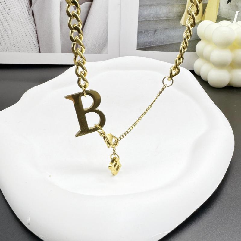 Titanium Steel Hip-Hop Retro Letter Pendant Necklace display picture 3