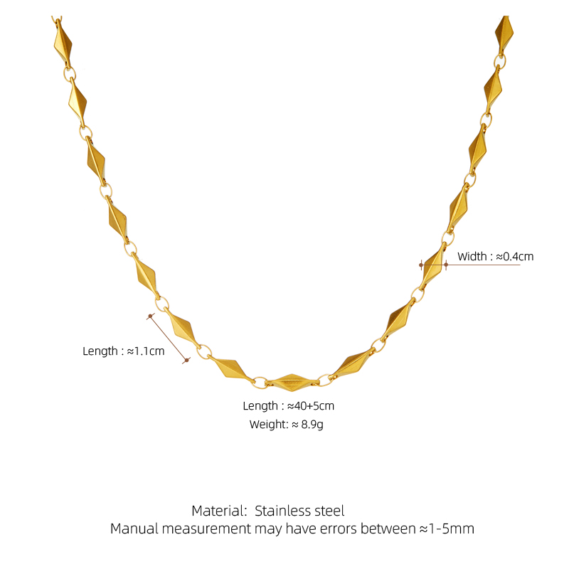 304 Stainless Steel 18K Gold Plated Simple Style Commute Solid Color Bracelets Necklace display picture 2
