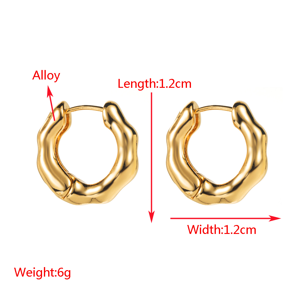 1 Pair Casual Vacation Classic Style Solid Color Plating Alloy 14K Gold Plated Earrings display picture 4