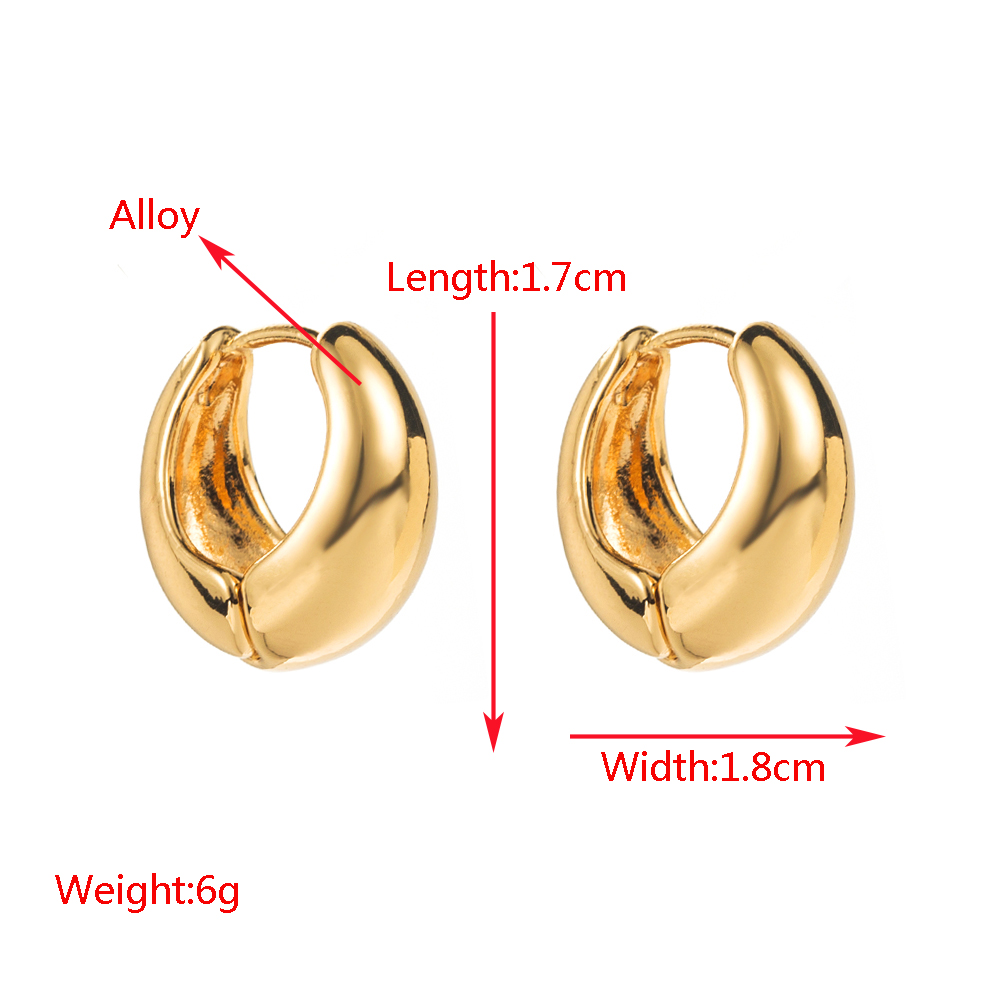 1 Pair Casual Vacation Classic Style Solid Color Plating Alloy 14K Gold Plated Earrings display picture 3