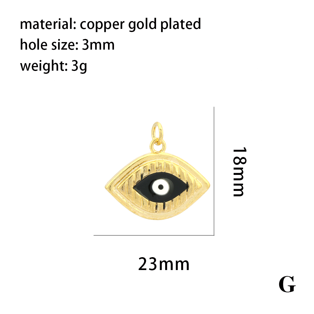 1 Pièce 21*18mm Le Cuivre Zircon Plaqué Or 18K L'Oeil Du Diable Main De Fatima Forme De Cœur Pendentif Chaîne display picture 7