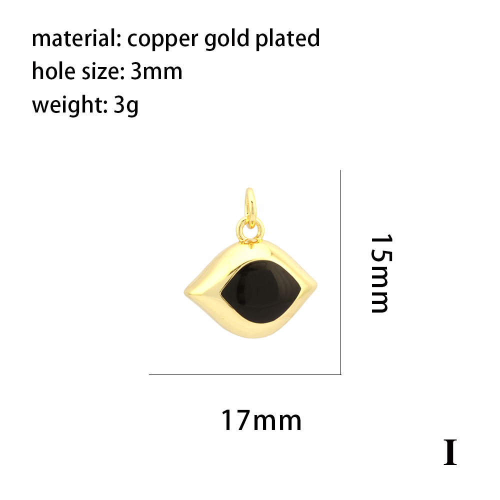1 Piece 21 * 18mm Copper Zircon 18K Gold Plated Devil's Eye Hand Of Fatima Heart Shape Pendant Chain display picture 3