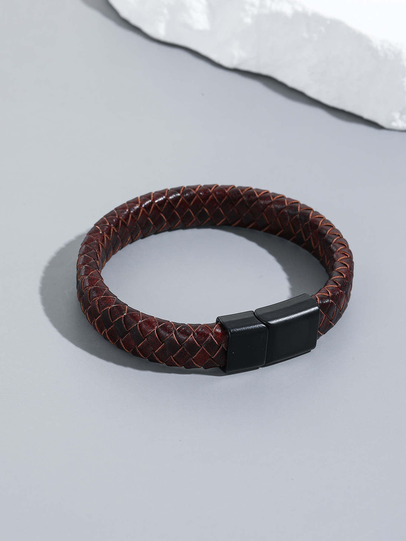 Simple Style Geometric Pu Leather Men's Bracelets display picture 2