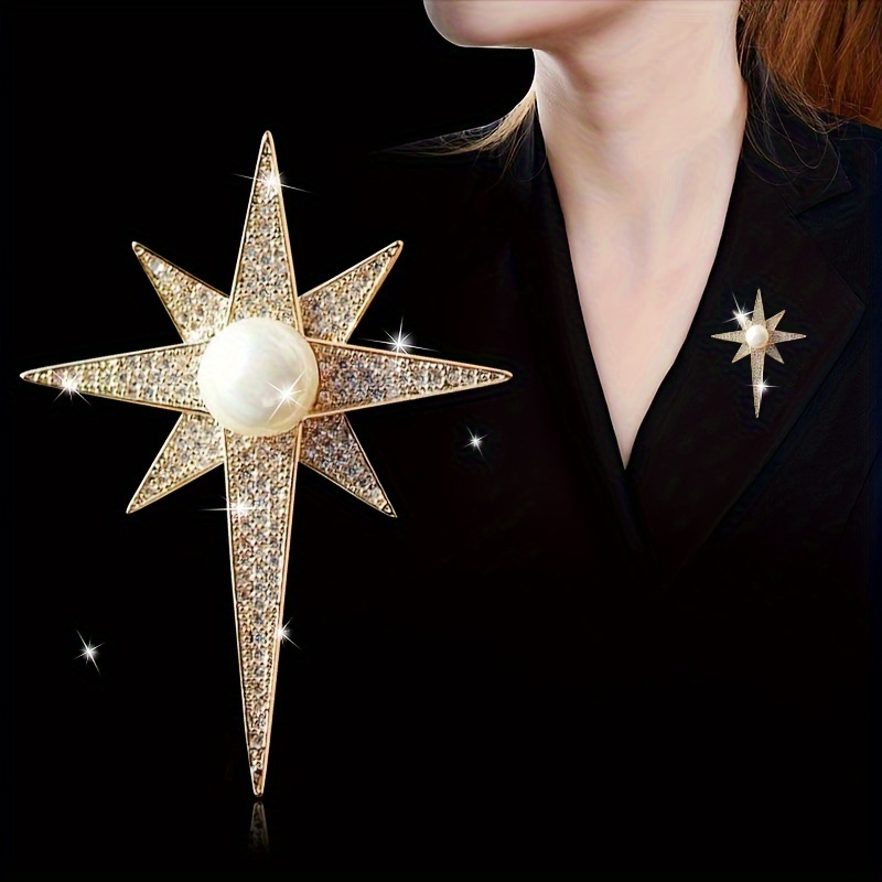 Vintage Style Luxurious Artistic Star Zinc Alloy Star Women's Scarf Ring display picture 1