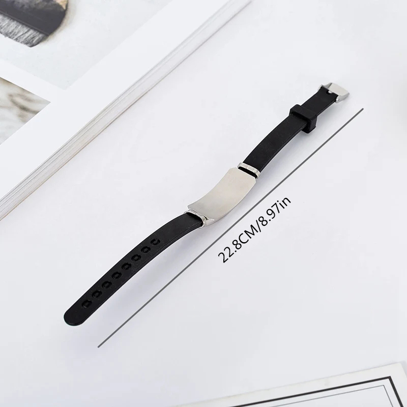 Modern Style Classic Style Letter 304 Stainless Steel Silica Gel Father'S Day Men's Wristband display picture 3