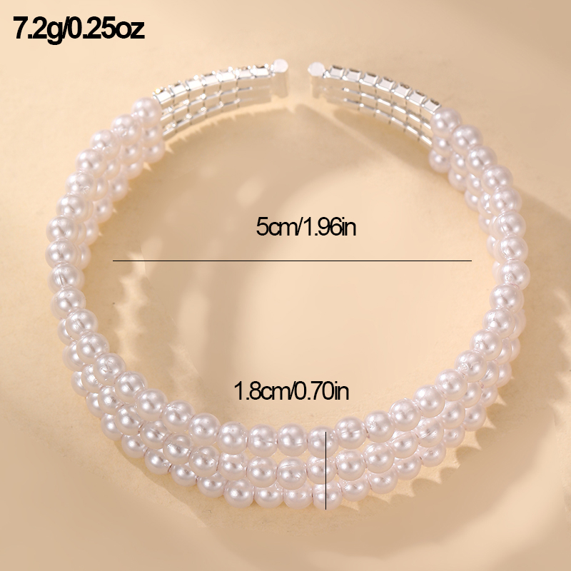 Style Simple Géométrique Pierres Précieuses Artificielles Perle Artificielle Alliage De Zinc Couches Incruster Strass Perle Femmes Bracelet display picture 39