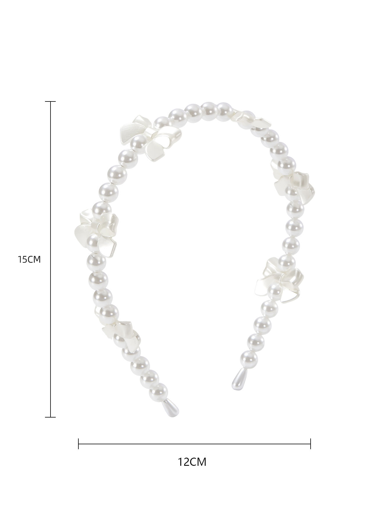 Women's Sweet Bow Knot Imitation Pearl Beaded Hair Band display picture 2