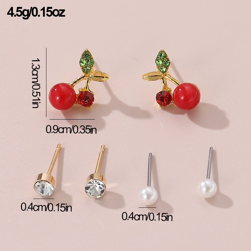 1 Set IG Style Elegant Sweet Heart Shape Flower Bow Knot Inlay Sterling Silver Artificial Pearls Zircon Ear Studs display picture 11