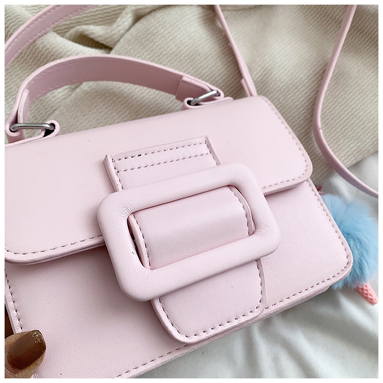 Women's Medium Pu Leather Solid Color Preppy Style Classic Style Sewing Thread Magnetic Buckle Crossbody Bag display picture 1