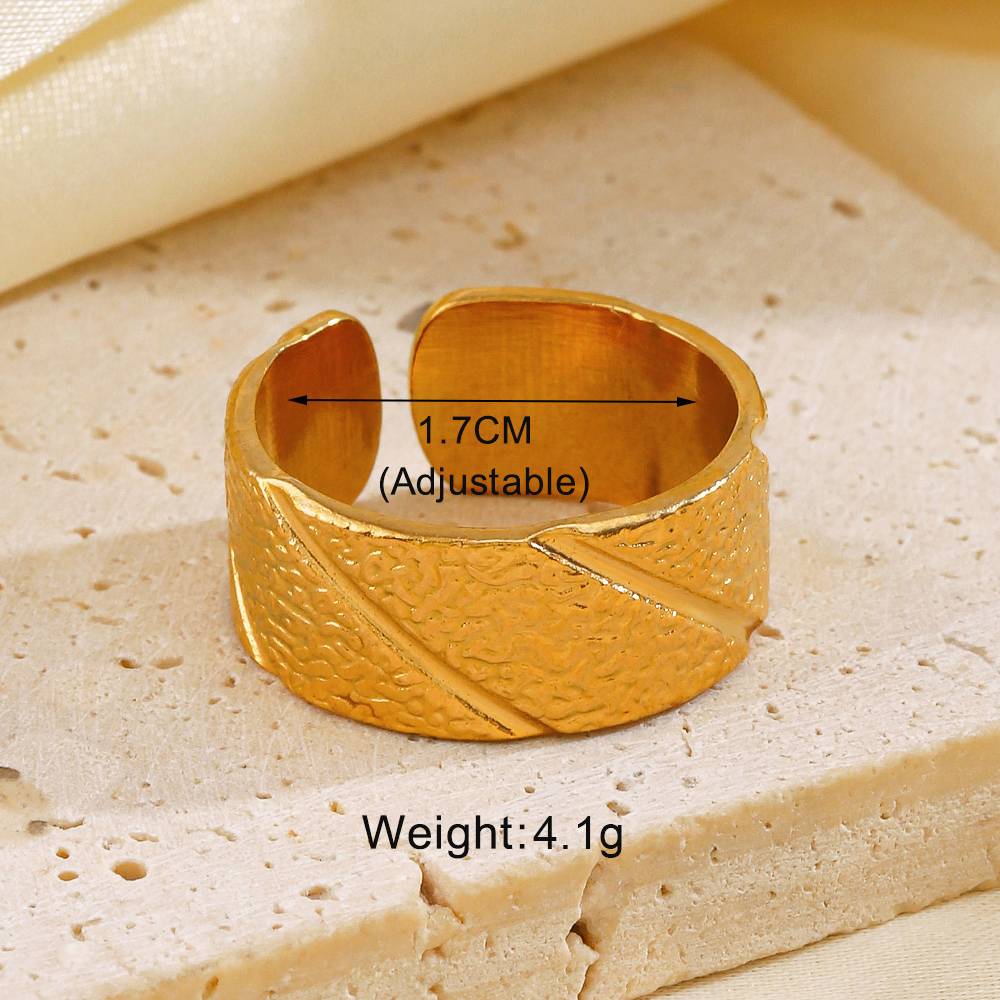 Modern Style Classic Style Leaves Heart Shape 304 Stainless Steel 18K Gold Plated Open Rings In Bulk display picture 1