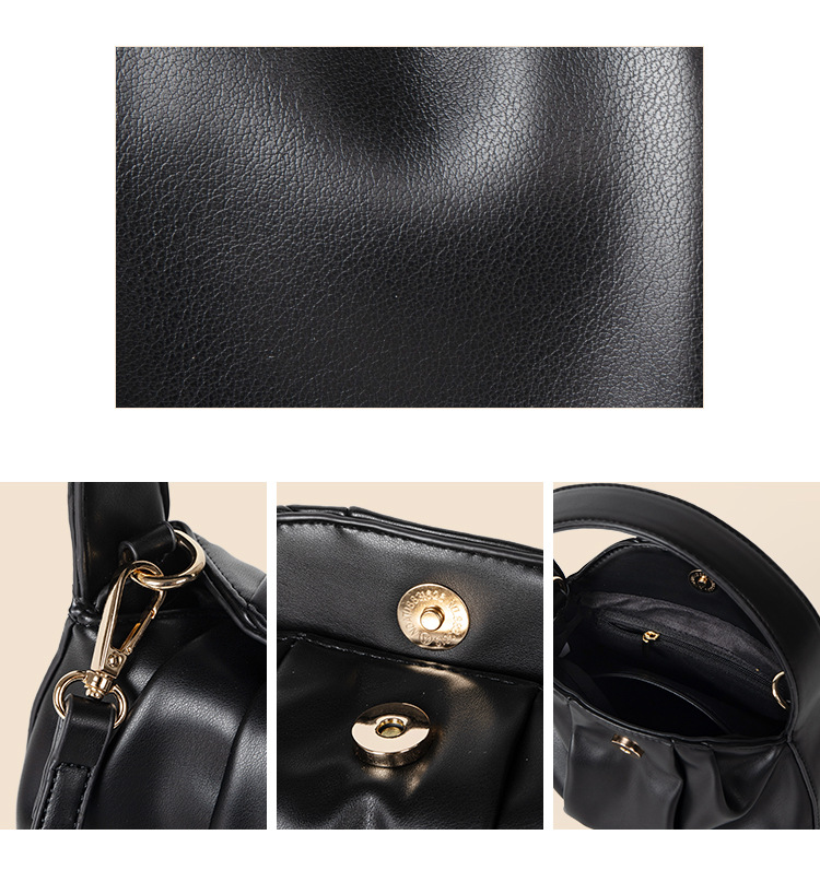 Women's Small Pu Leather Solid Color Elegant Magnetic Buckle Handbag display picture 11