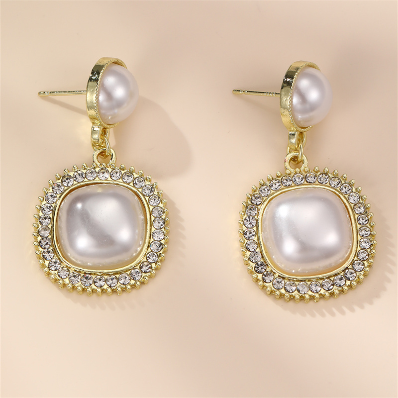 1 Pair IG Style Elegant Sweet Irregular Heart Shape Flower Inlay Sterling Silver Artificial Pearls Drop Earrings Ear Studs display picture 25