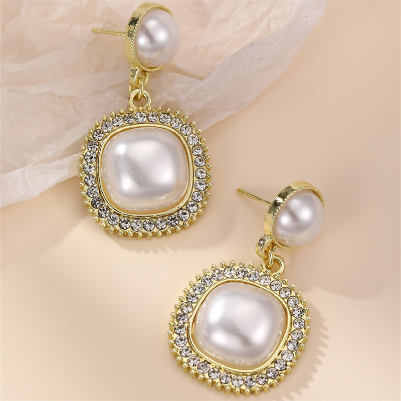 1 Pair IG Style Elegant Sweet Irregular Heart Shape Flower Inlay Sterling Silver Artificial Pearls Drop Earrings Ear Studs display picture 27