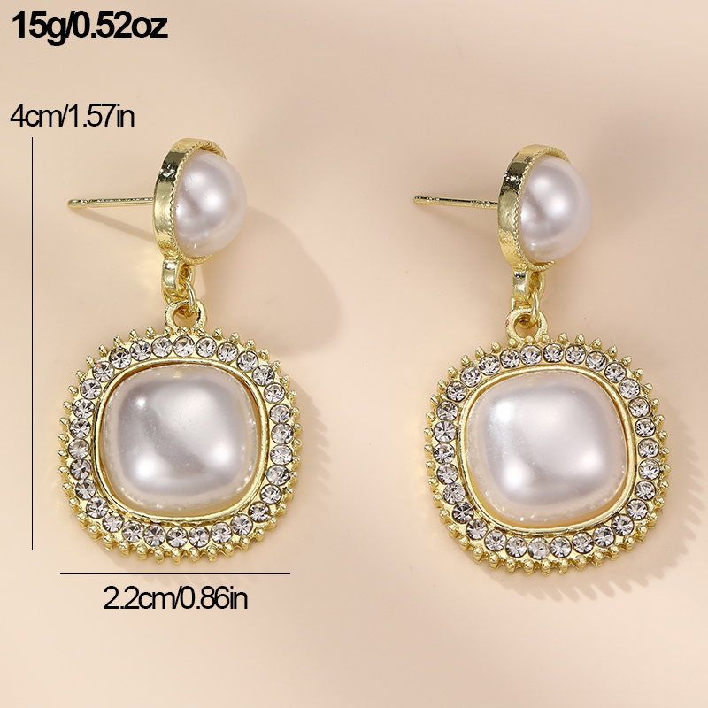 1 Pair IG Style Elegant Sweet Irregular Heart Shape Flower Inlay Sterling Silver Artificial Pearls Drop Earrings Ear Studs display picture 29