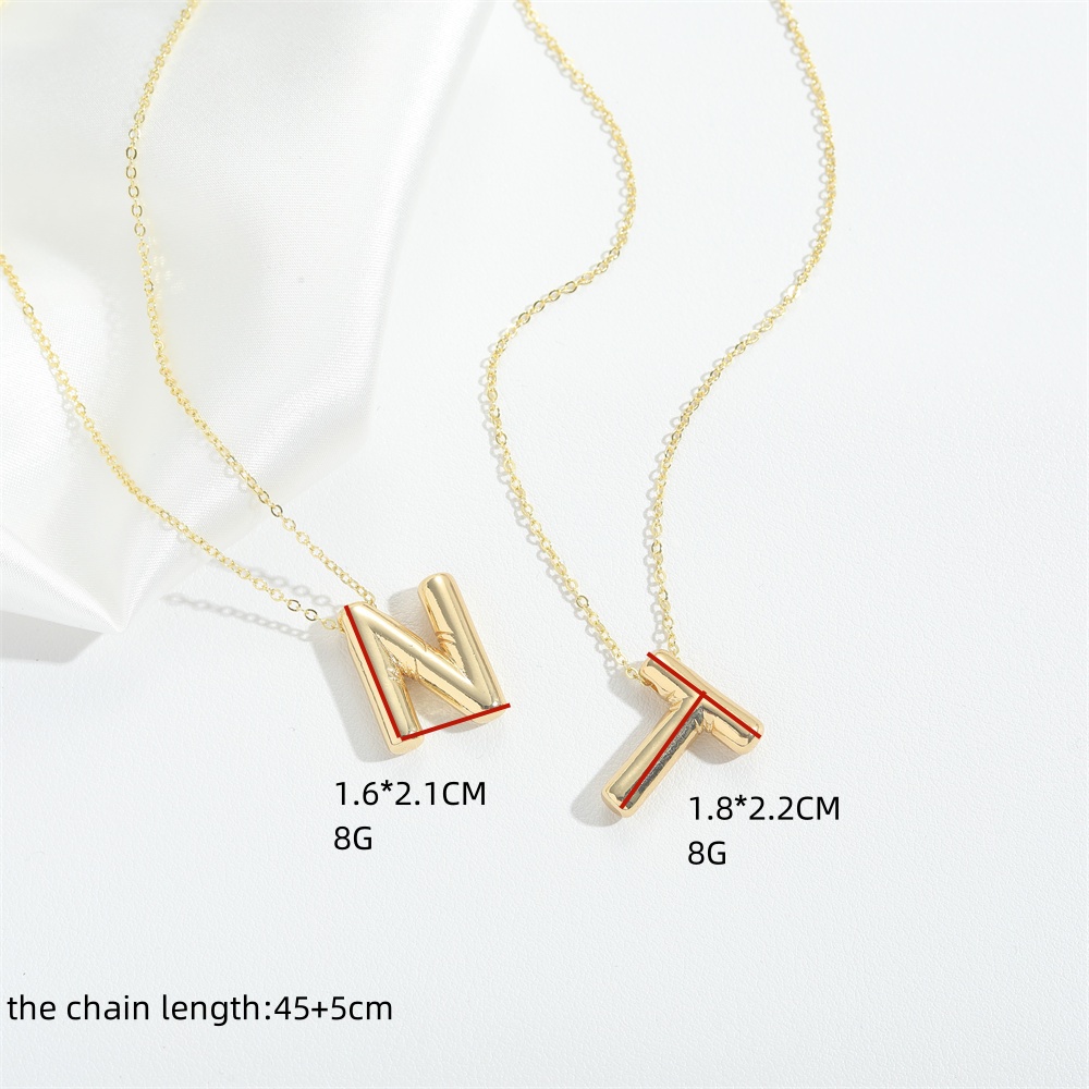 Copper Modern Style Simple Style Commute Letter Pendant Necklace display picture 5