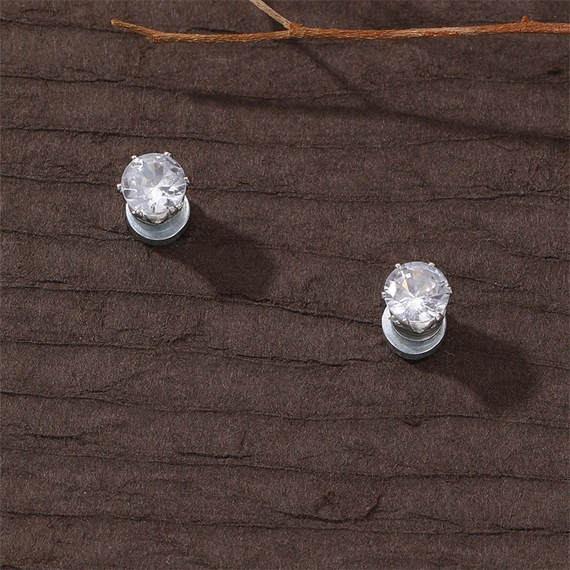 1 Par Básico Estilo Moderno Estilo Clásico Fresa Embutido Plata Esterlina Diamantes De Imitación Pendientes display picture 8