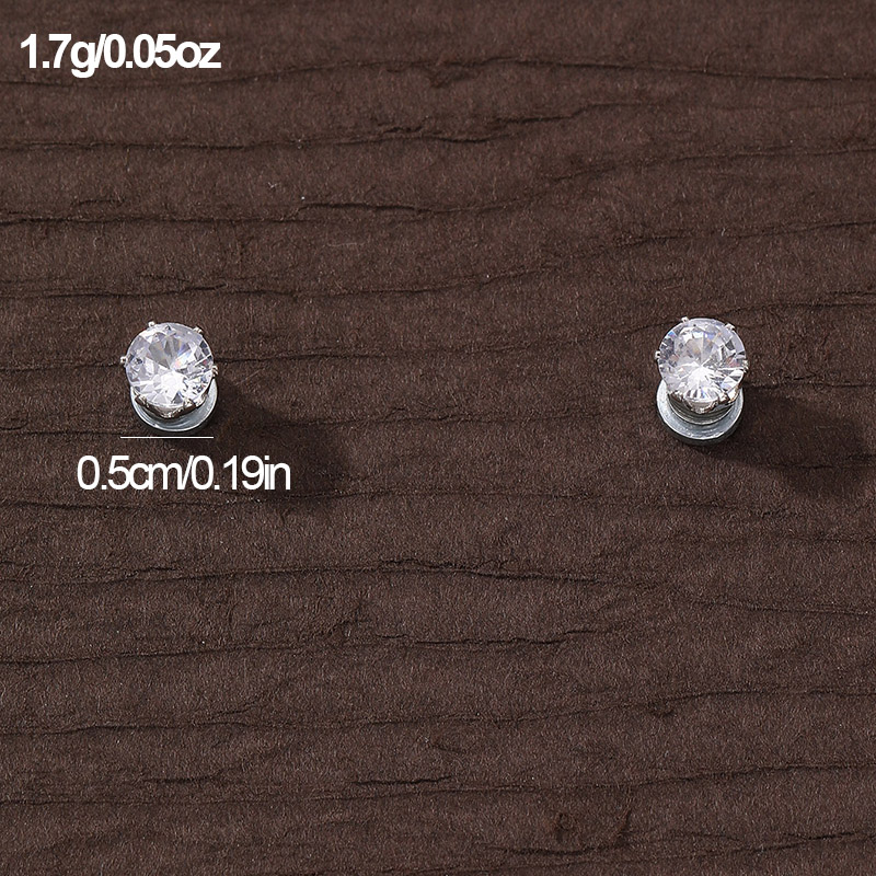 1 Par Básico Estilo Moderno Estilo Clásico Fresa Embutido Plata Esterlina Diamantes De Imitación Pendientes display picture 10