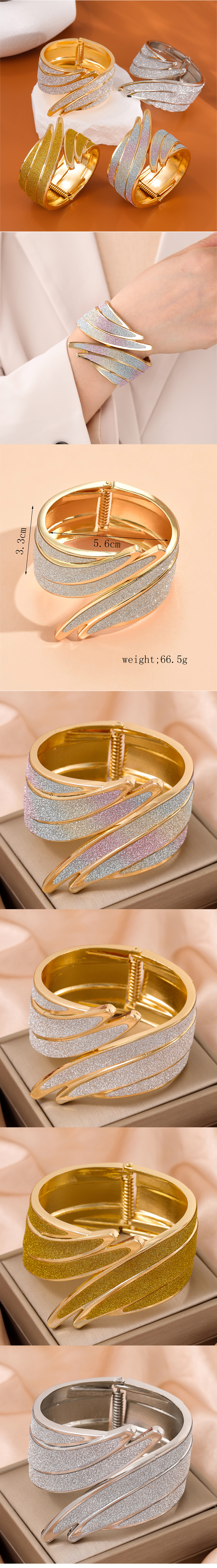 Exaggerated Modern Style Geometric Angel Wings Alloy Women's Bangle display picture 1