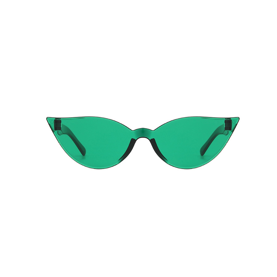 Cute Vacation Sweet Solid Color Pc Cat Eye Frameless Women's Sunglasses display picture 6
