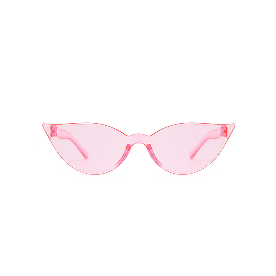 Cute Vacation Sweet Solid Color Pc Cat Eye Frameless Women's Sunglasses display picture 8